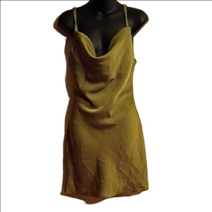 Pretty Garbage Olive Green Slip Dress. Size Small. Great For The Party Season!